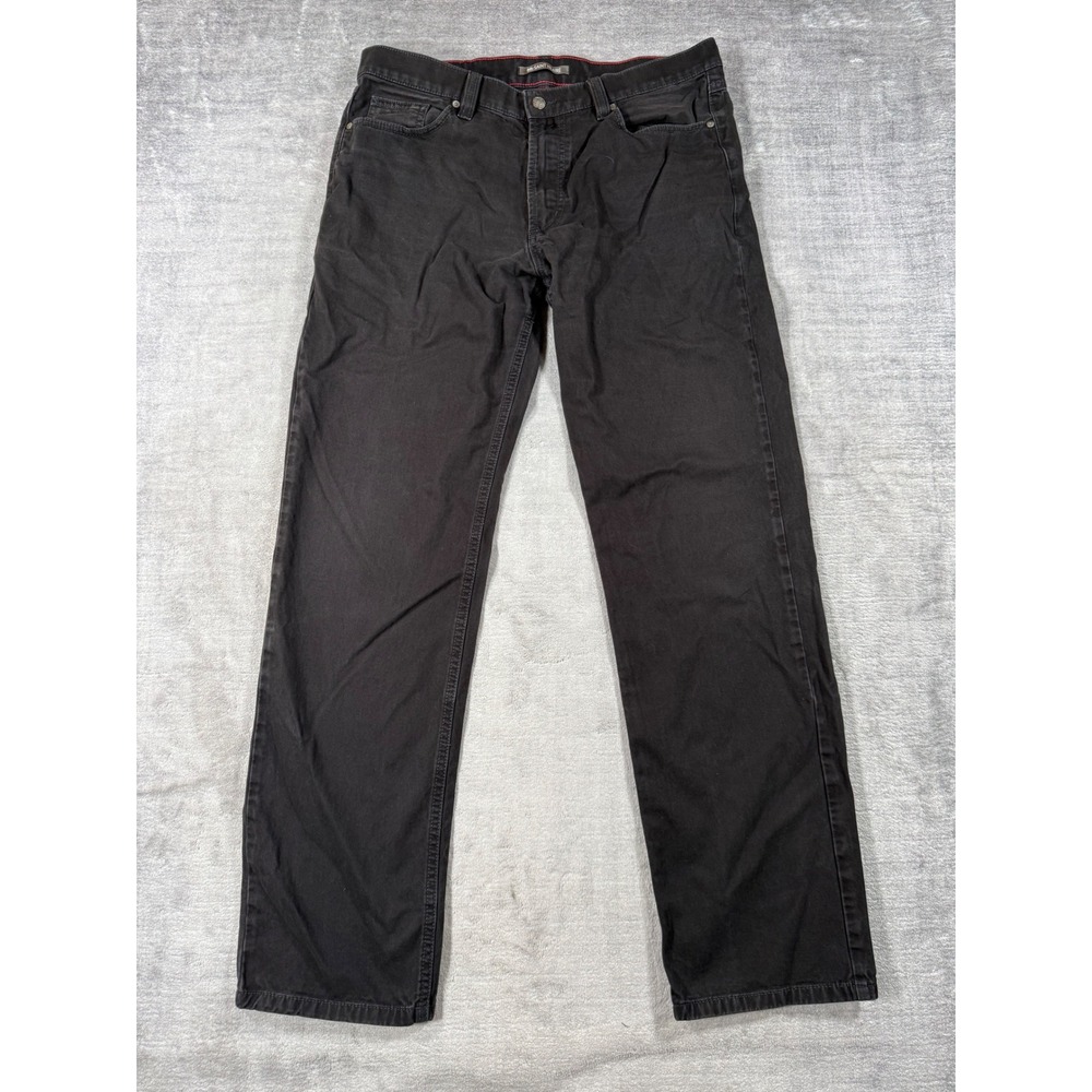 Bruno Saint Hilaire Pants Men 36L Black Dallas4-O Straight Leg Casual Workwear